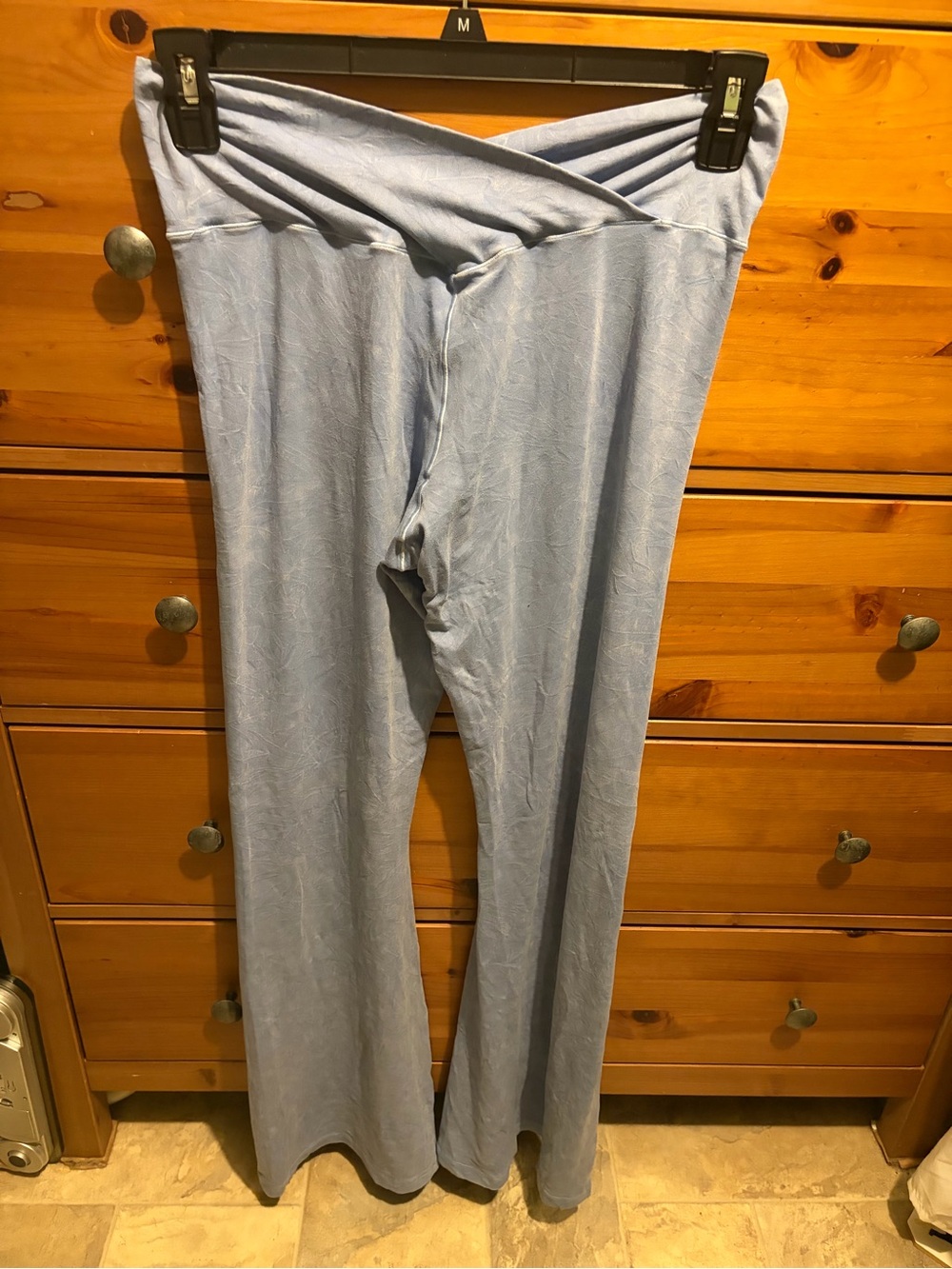 Aerie Light Blue cris cross  Waist leggings